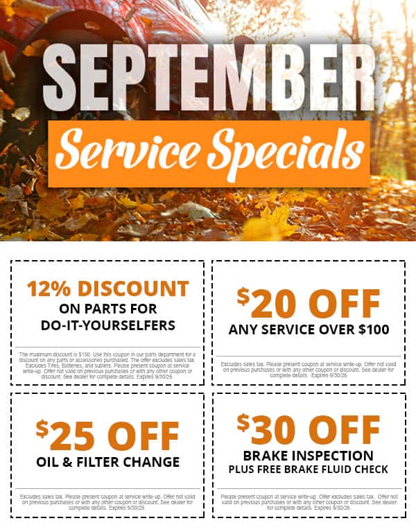 September Service Specials