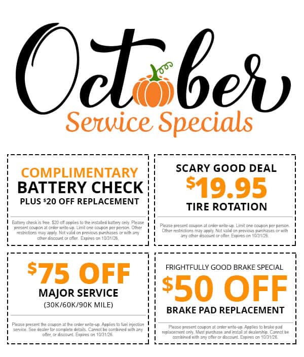 October Service Specials