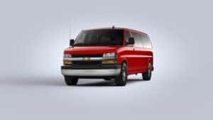 2022 Chevrolet Express Passenger Van Red Hot Exterior