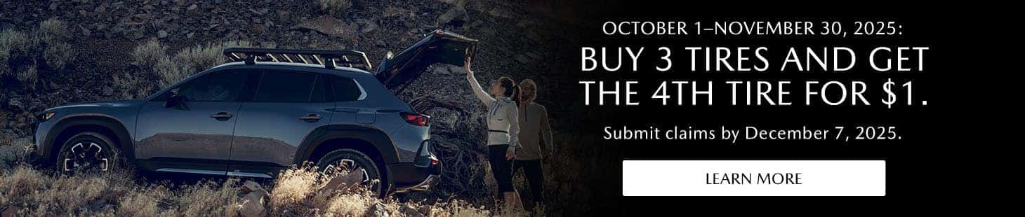 Buy 3 Tires and Get the 4th Tire for $1. Offer valid now until 11/30/25.