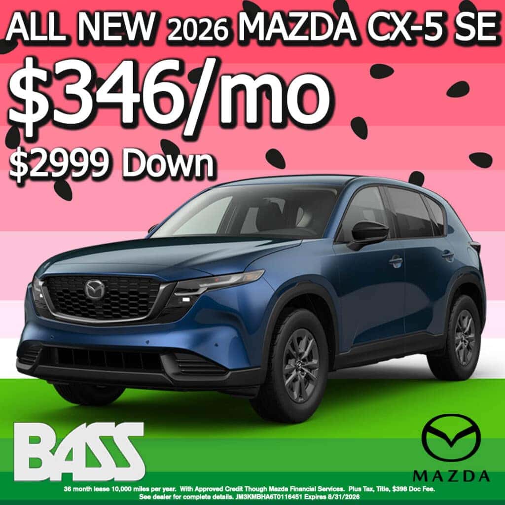 All-New 2026 Mazda CX-5 SE – $346/Mo Lease