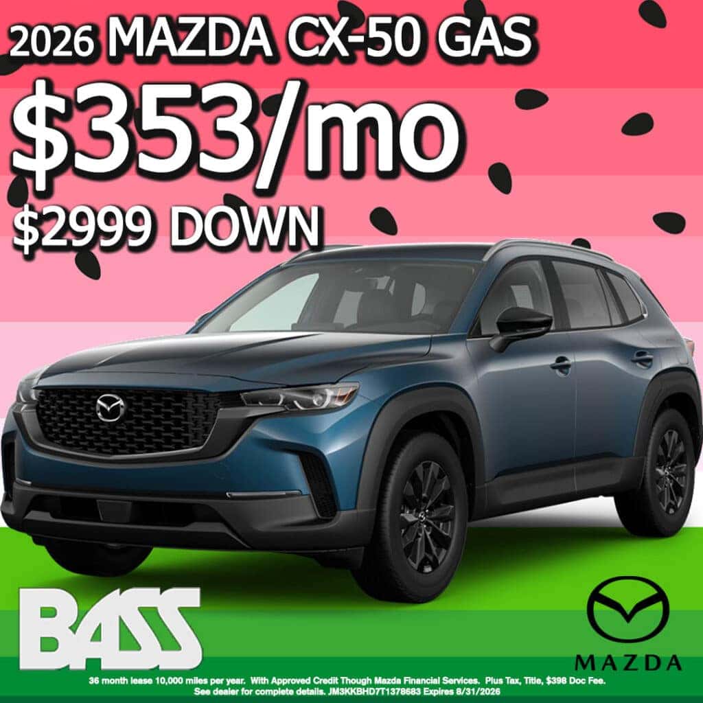 2026 Mazda CX-50 GAS – August Lease Offer