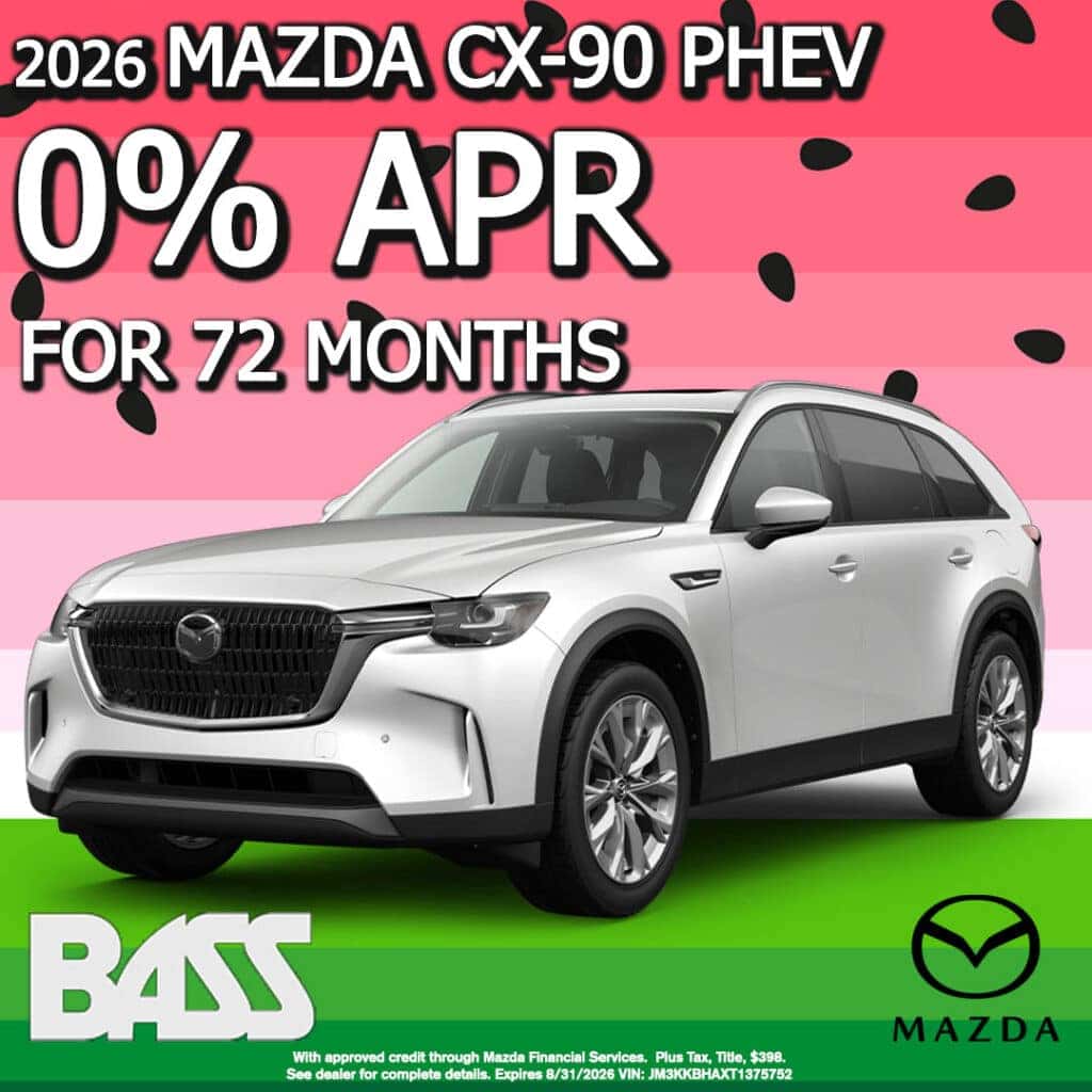 2026 Mazda CX-90 PHEV – 0% APR for 72 Months
