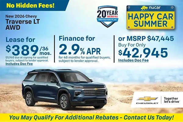 New 2026 Chevrolet Traverse Special