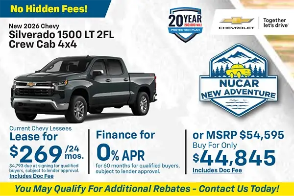 New 2026 Chevrolet Silverado 1500 2FL Crew Cab 4x4 Special