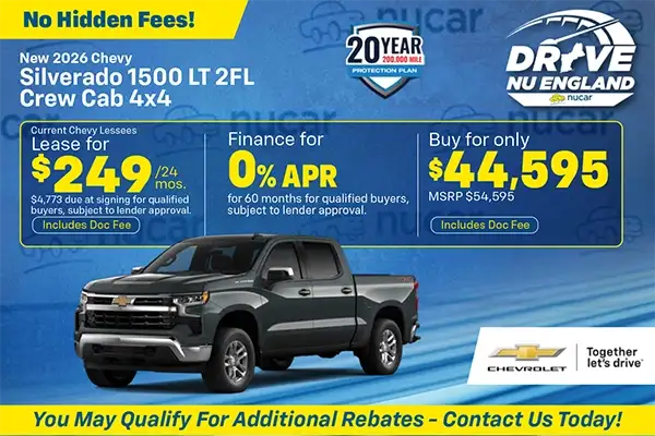 New 2026 Chevrolet Silverado 1500 2FL Crew Cab 4x4 Special