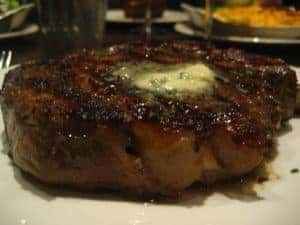 steak topped with butter