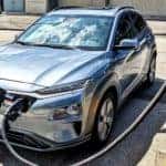 electric vehicle at charging station