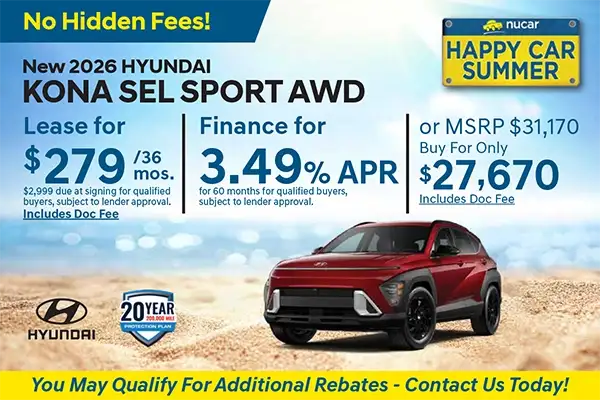 New 2026 Hyundai Kona SEL Sport AWD
