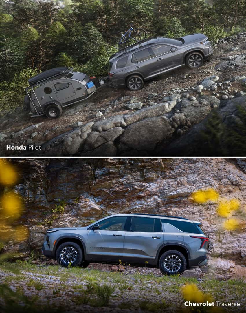 Honda Pilot vs. Chevy Traverse off-roading