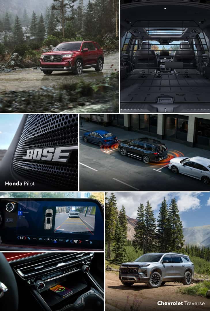 Honda Pilot vs. Chevy Traverse Features