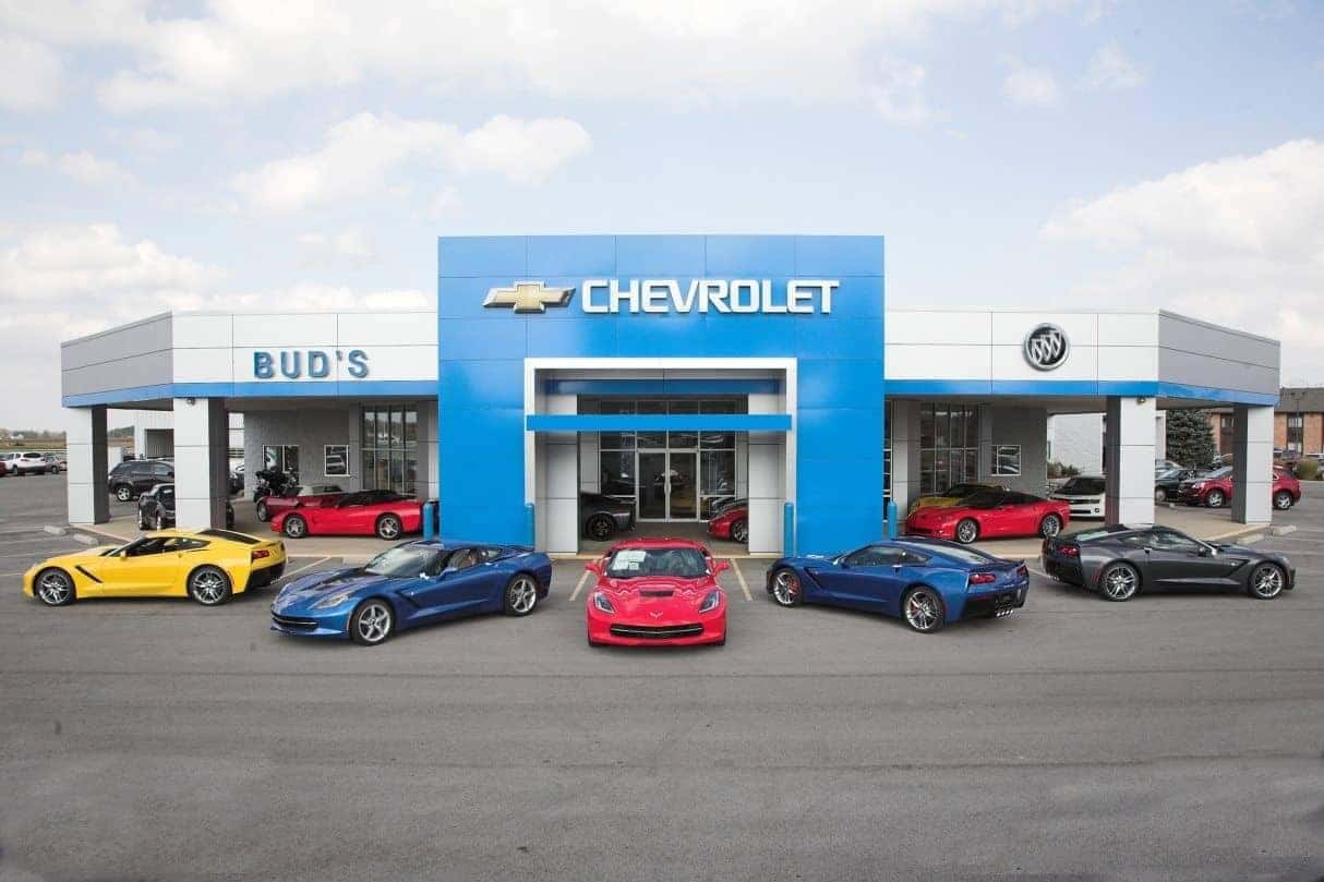 An exterior shot of a Chevrolet on the street.