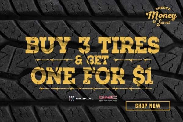 Buy 3 Tires, Get 1 For $1 Special