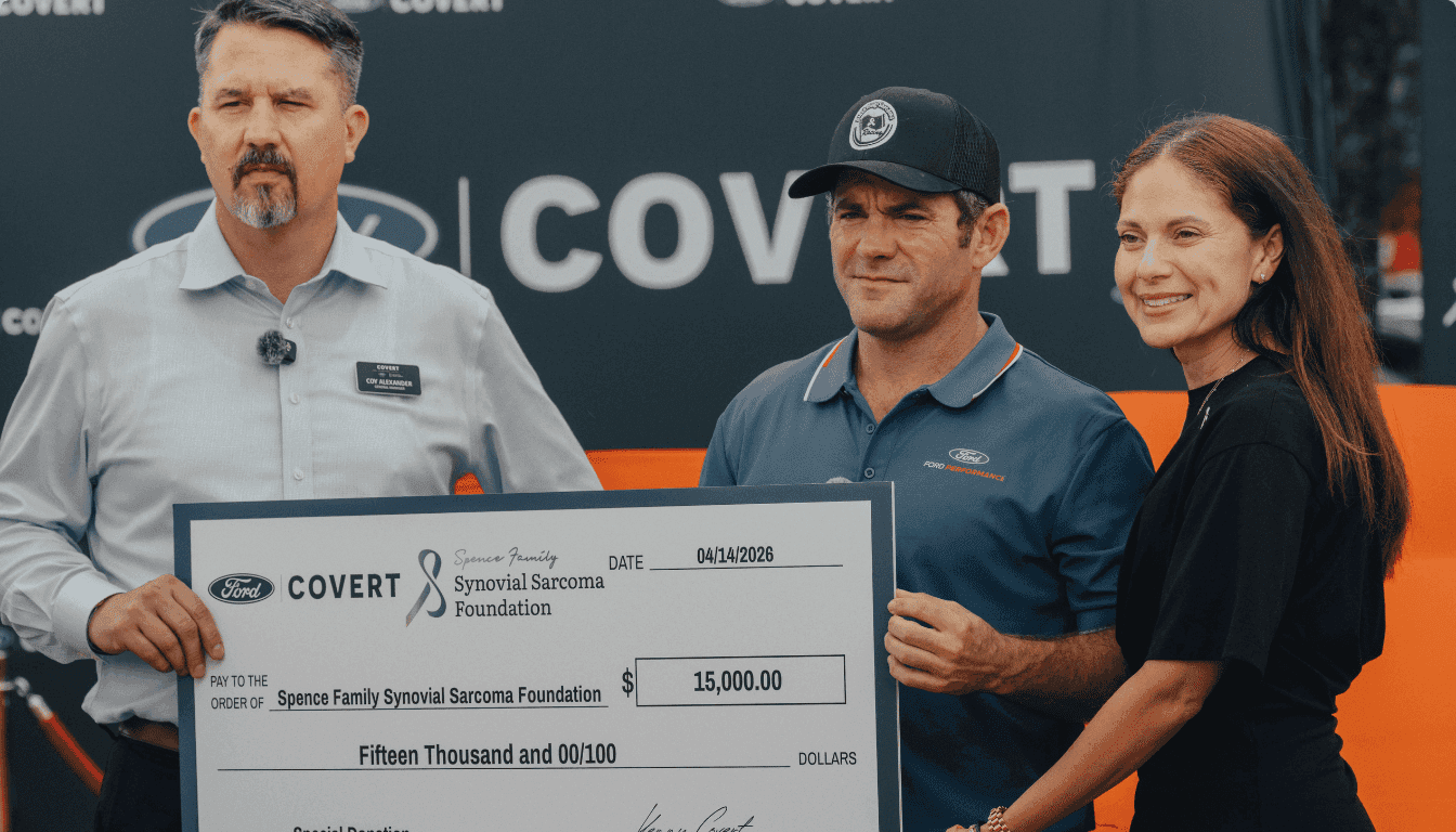 Covert Auto Group community donation presentation