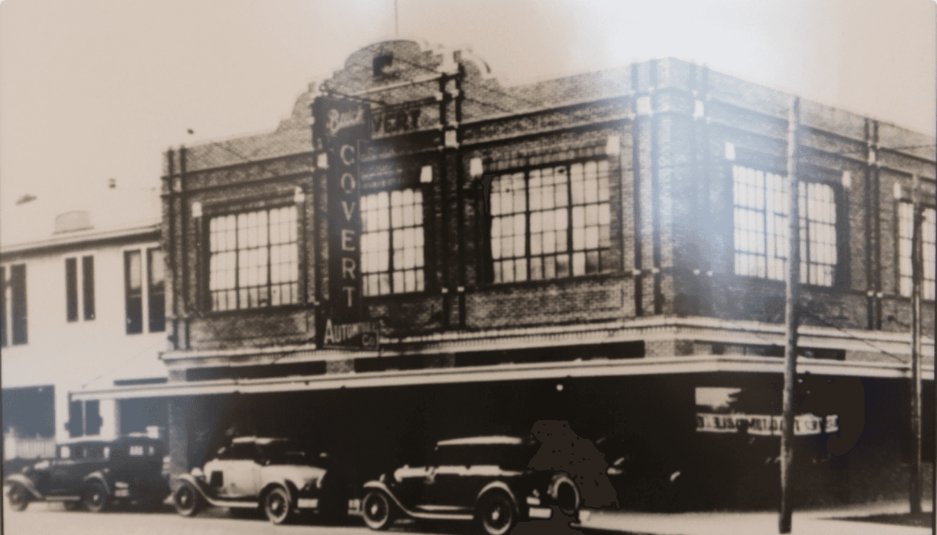 Historic Covert Automobile Company dealership photo