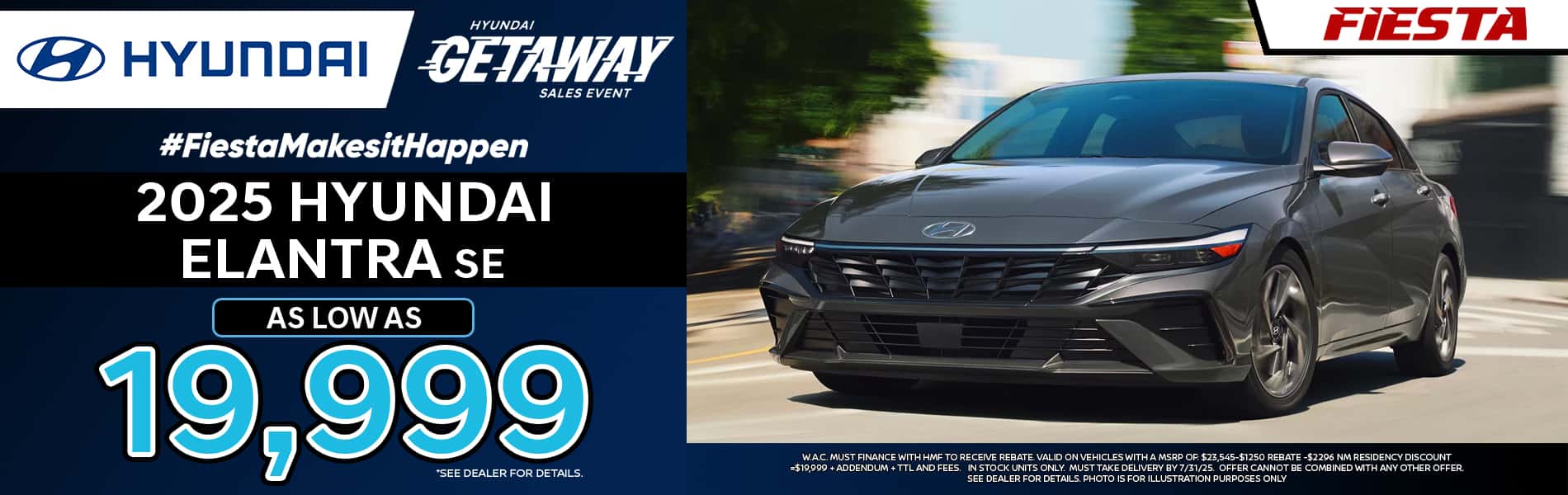 Fiesta Hyundai July 2025 Elantra Special