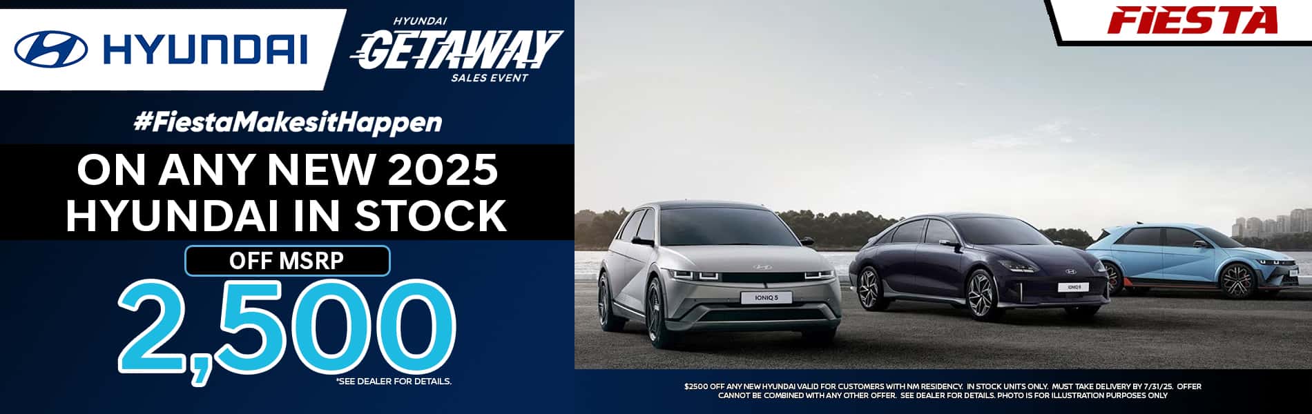 Fiesta Hyundai July 2025 New Vehicle Special