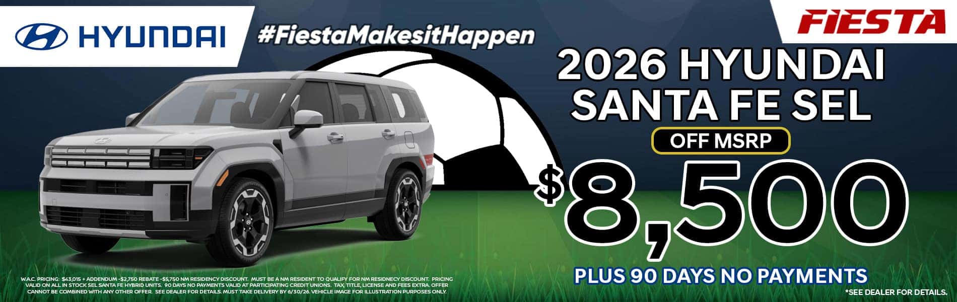 Fiesta Hyundai June 2026 Santa Fe Special