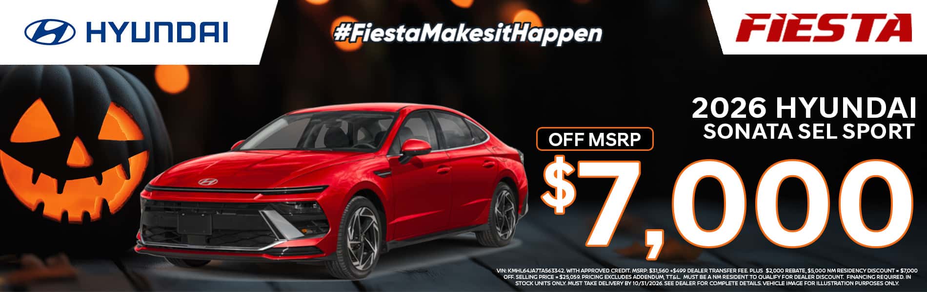 Fiesta Hyundai October 2026 Sonata Special