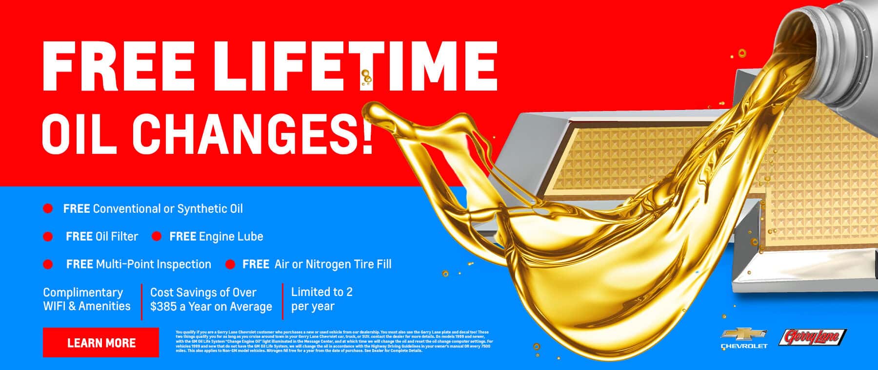 Free lifetime oil changes
