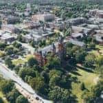Aerial view of Auburn University in Alabama