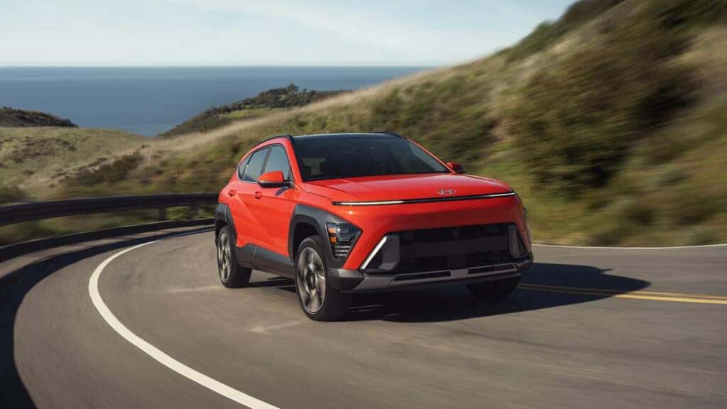 2024 Hyundai Kona driving on the road