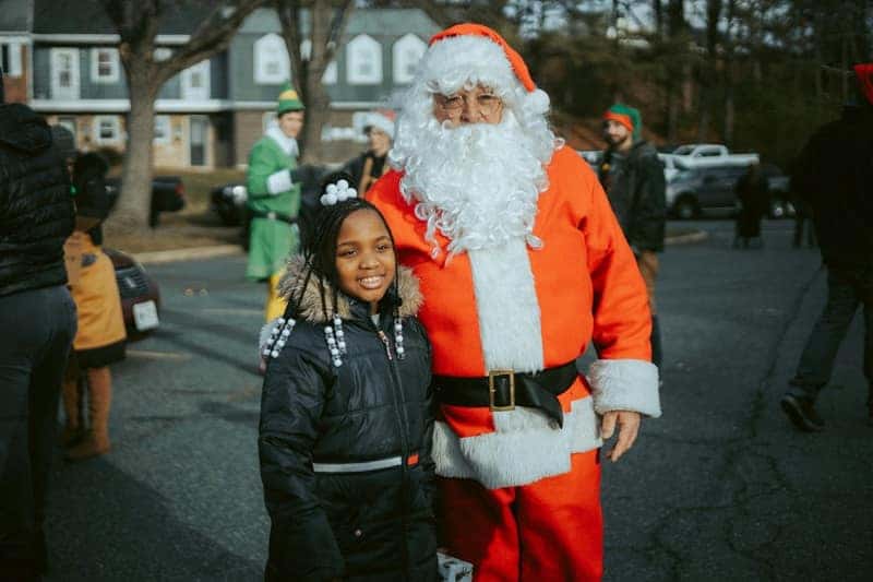 A Girl with Santa
