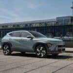 Hyundai SUV by Urban Waterfront on Sunny Day