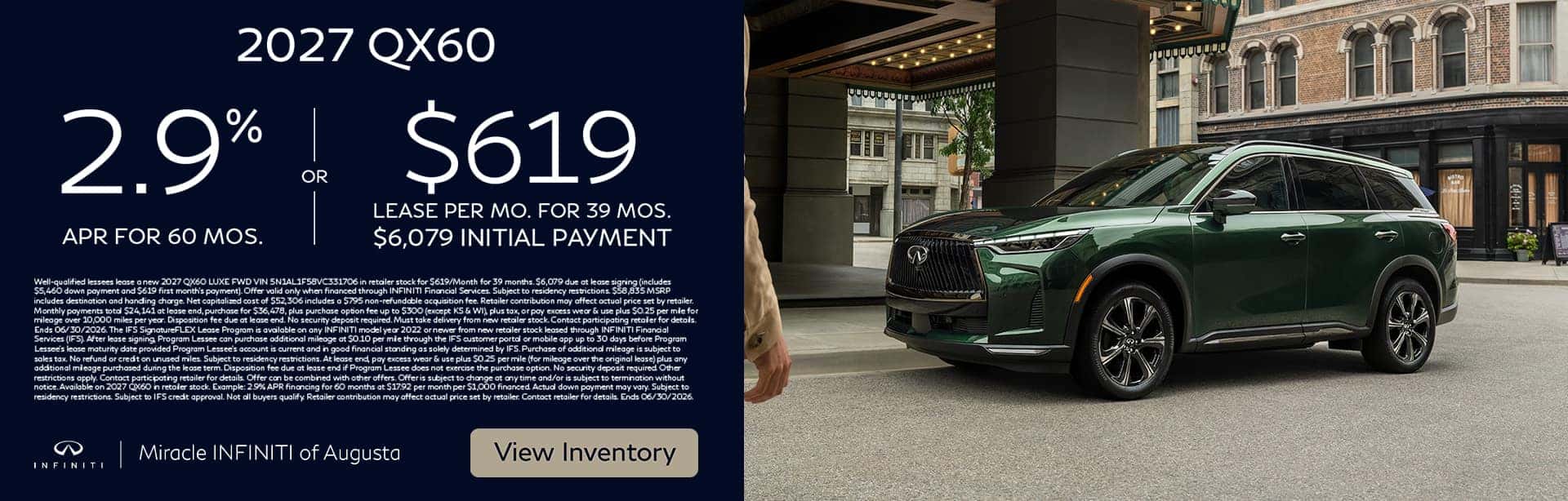 2027 New INFINITI QX60