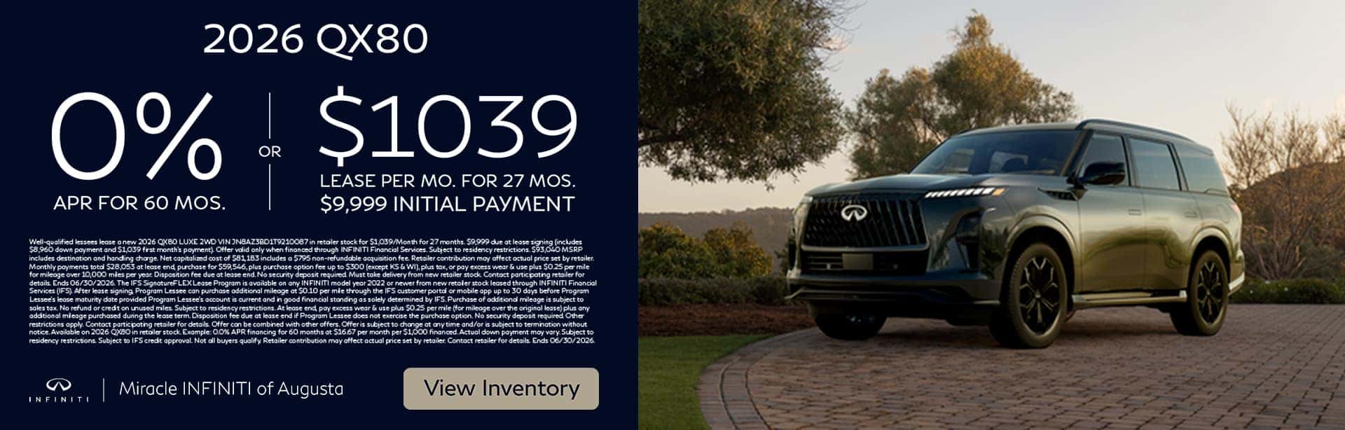 2026 New INFINITI QX80