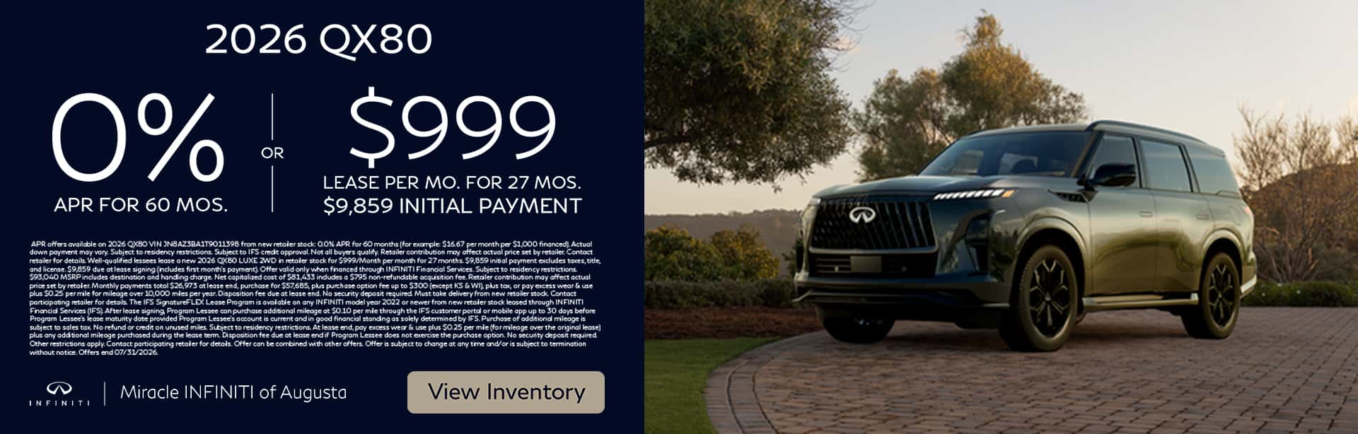 2026 New INFINITI QX80