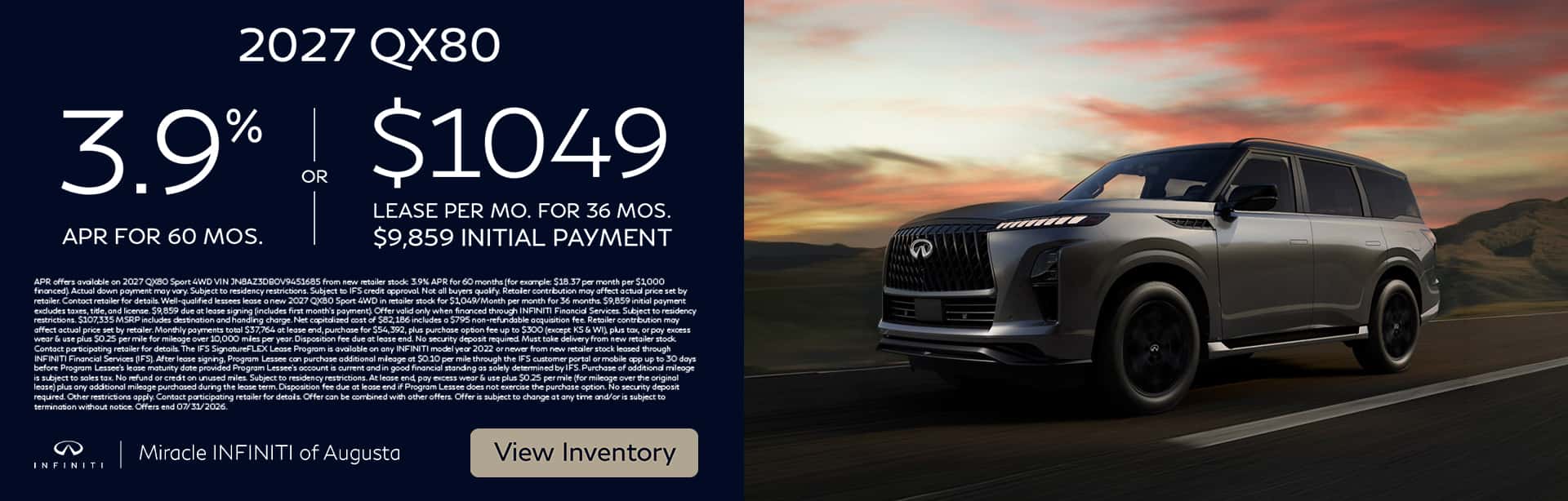 2027 New INFINITI QX80