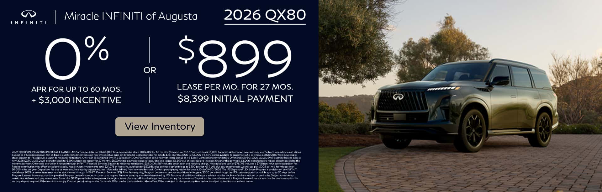 2026 New INFINITI QX80 (Aug)