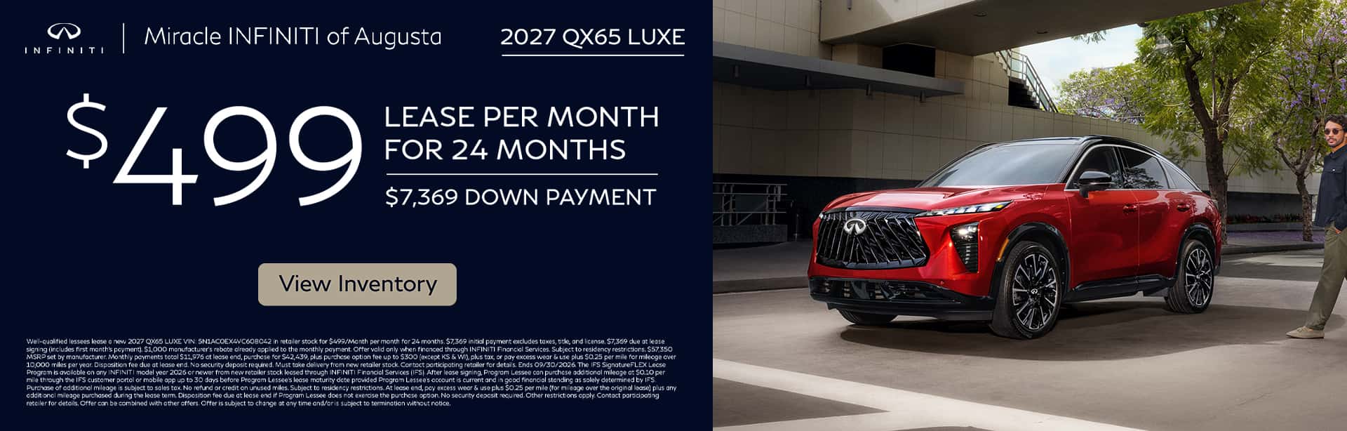 2027 QX65 August Specials