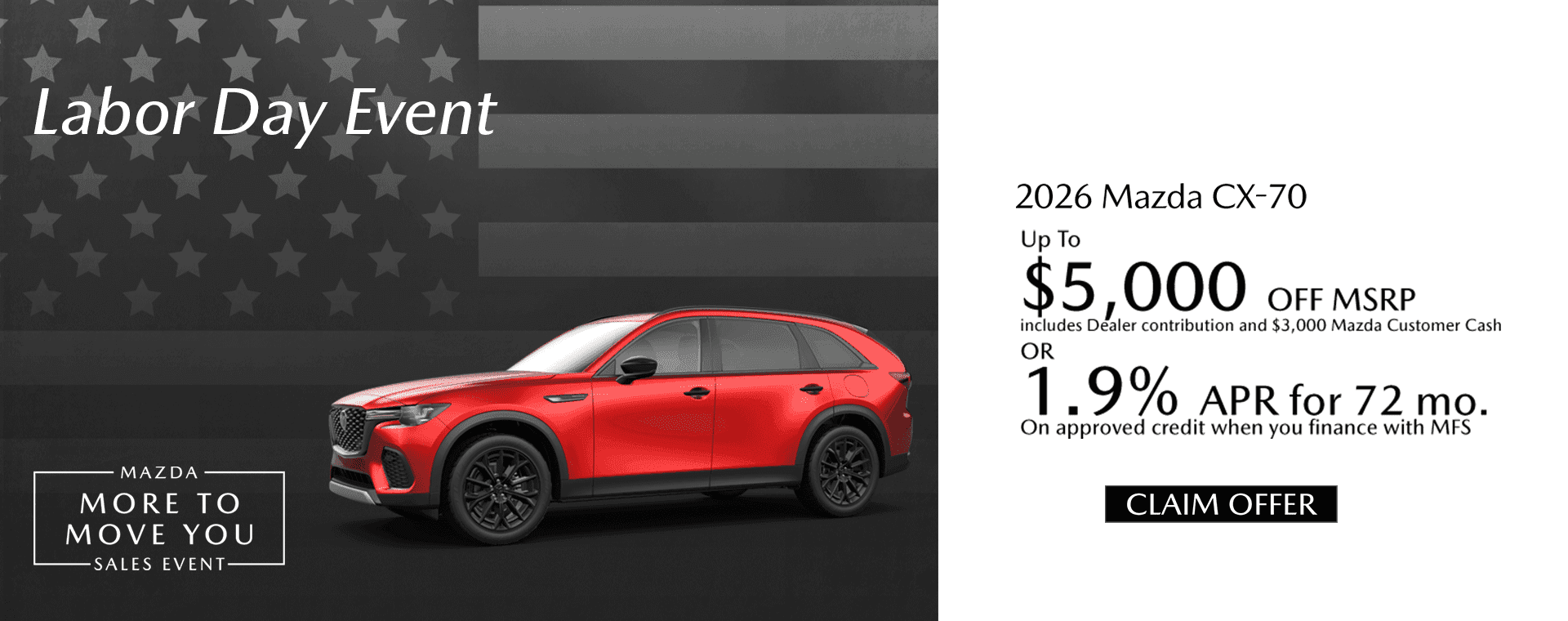 CX-70 Labor Day