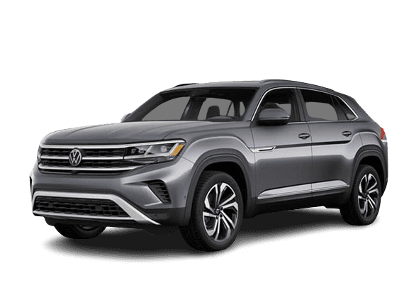 2021-Atlas-Cross-Sport in gray front driver side view