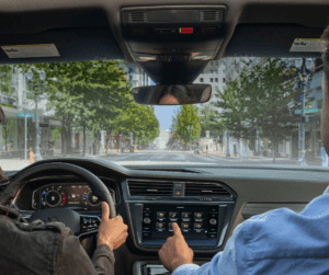 Infotainment center of the 2022 VW Tiguan