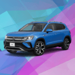 Volkswagen Toas in Blue over colorful background