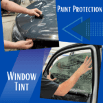 Technician installing LLumar Paint Protection and window tint