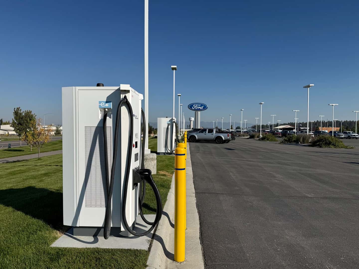 Level 2 and 3 Chargers at the Kalispell Ford Dealership off of Rose Crossing in Kalispell Montana