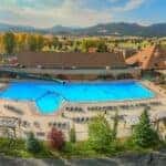 Ariel view of Fairmount Hot Springs outside of Anaconda, Montana