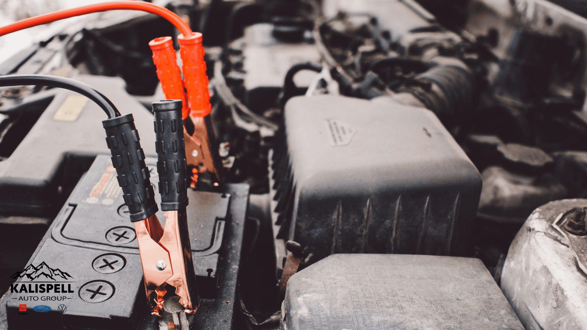 Stock image of Jumper Cables on a car battery