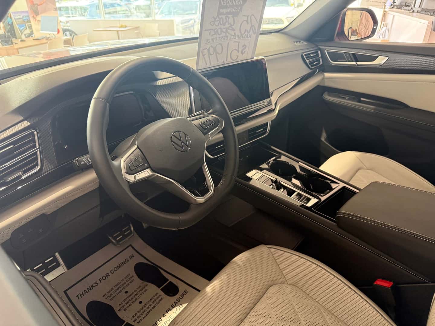 Interior of a 2026 Volkswagen Atlas which comes standard with IQ.Drive
