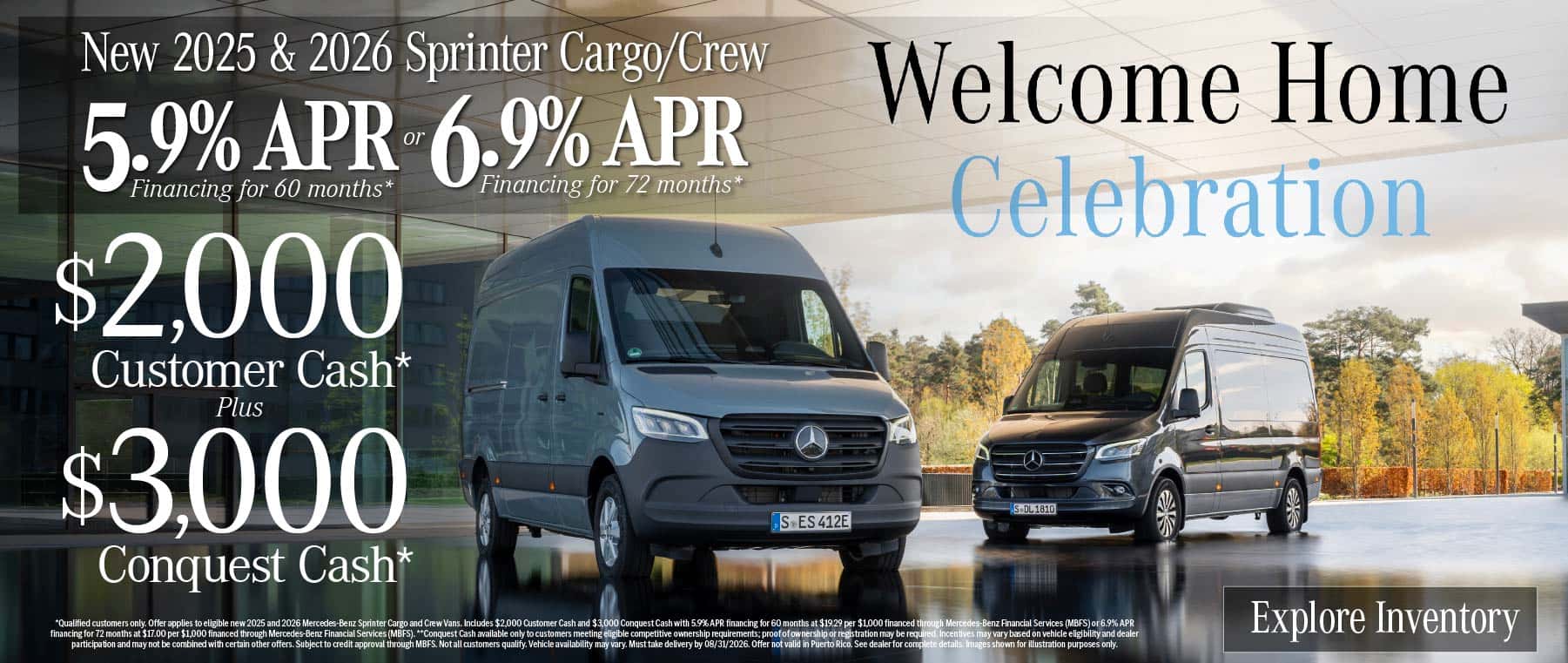 New 2025 & 2026 Mercedes-Benz Sprinter Cargo & Crew Vans 