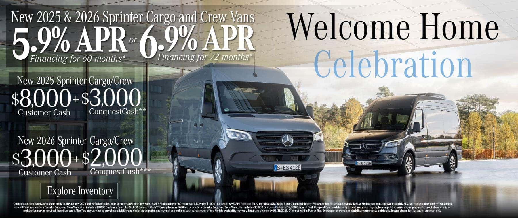 New 2025 & 2026 Mercedes-Benz Sprinter Cargo & Crew Vans 