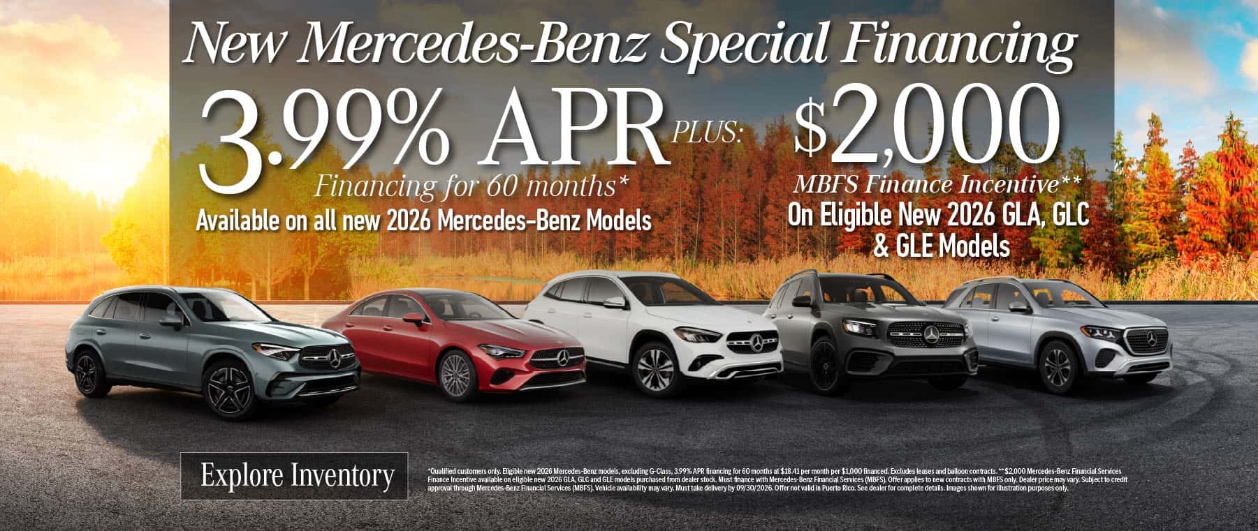 New Mercedes-Benz Special Financing 