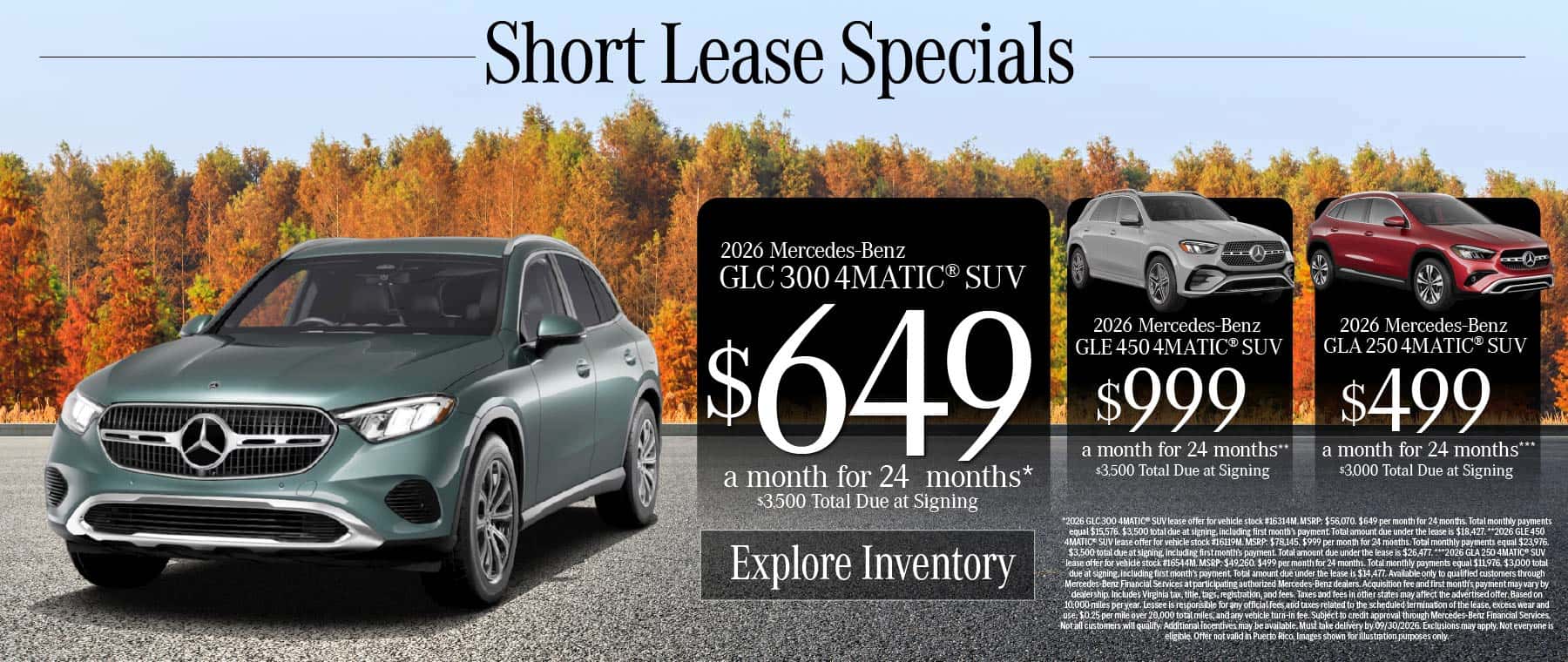 Short Lease Specials!