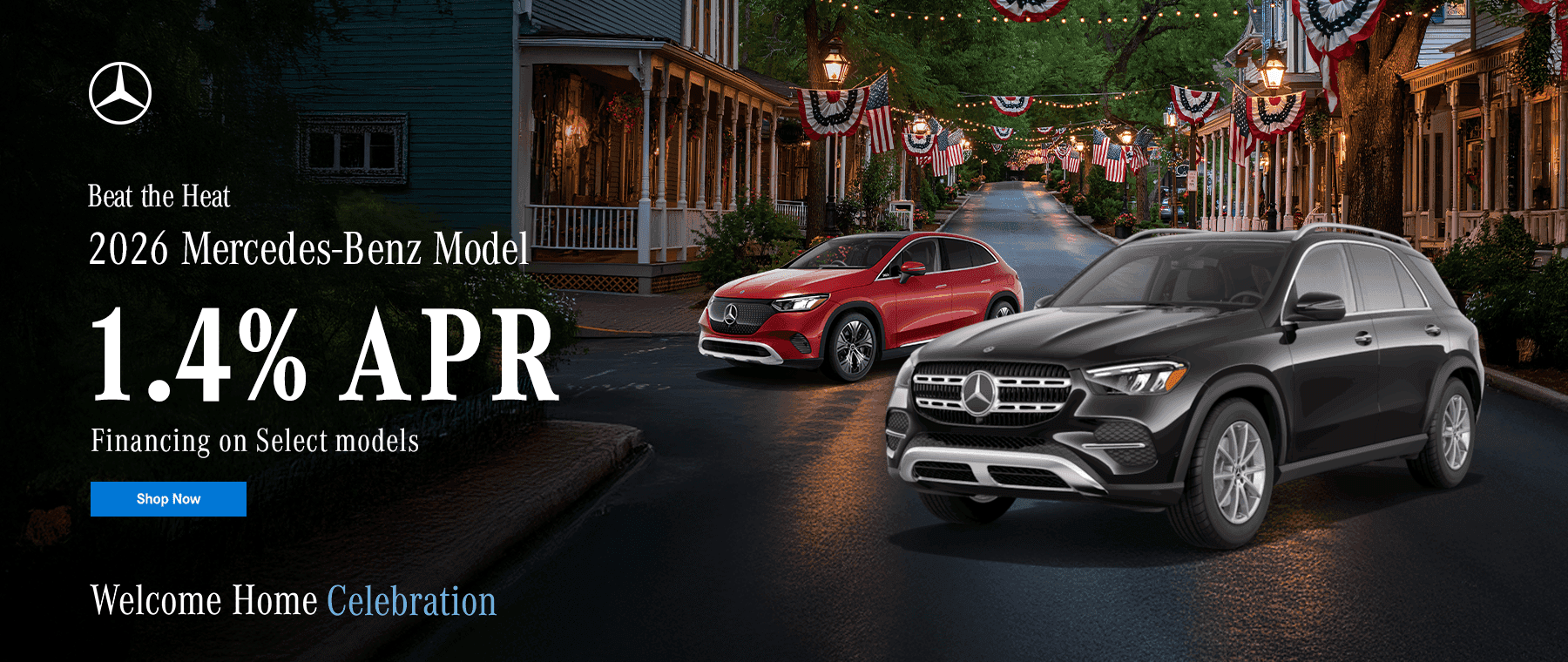 1.4% APR Financing on Select models