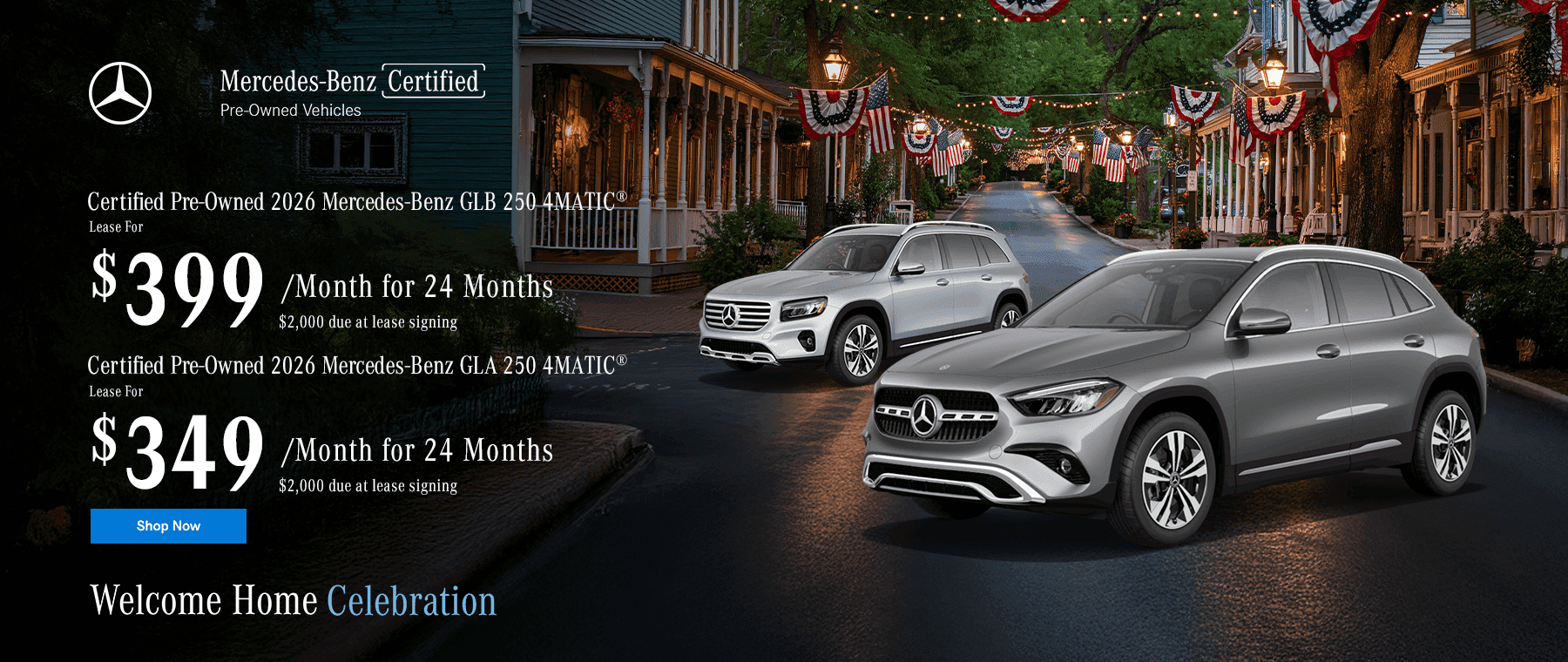 CPO 2026 Mercedes-Benz GLB 250 4MATIC®/2026 Mercedes-Benz GLA 250 4MATIC®