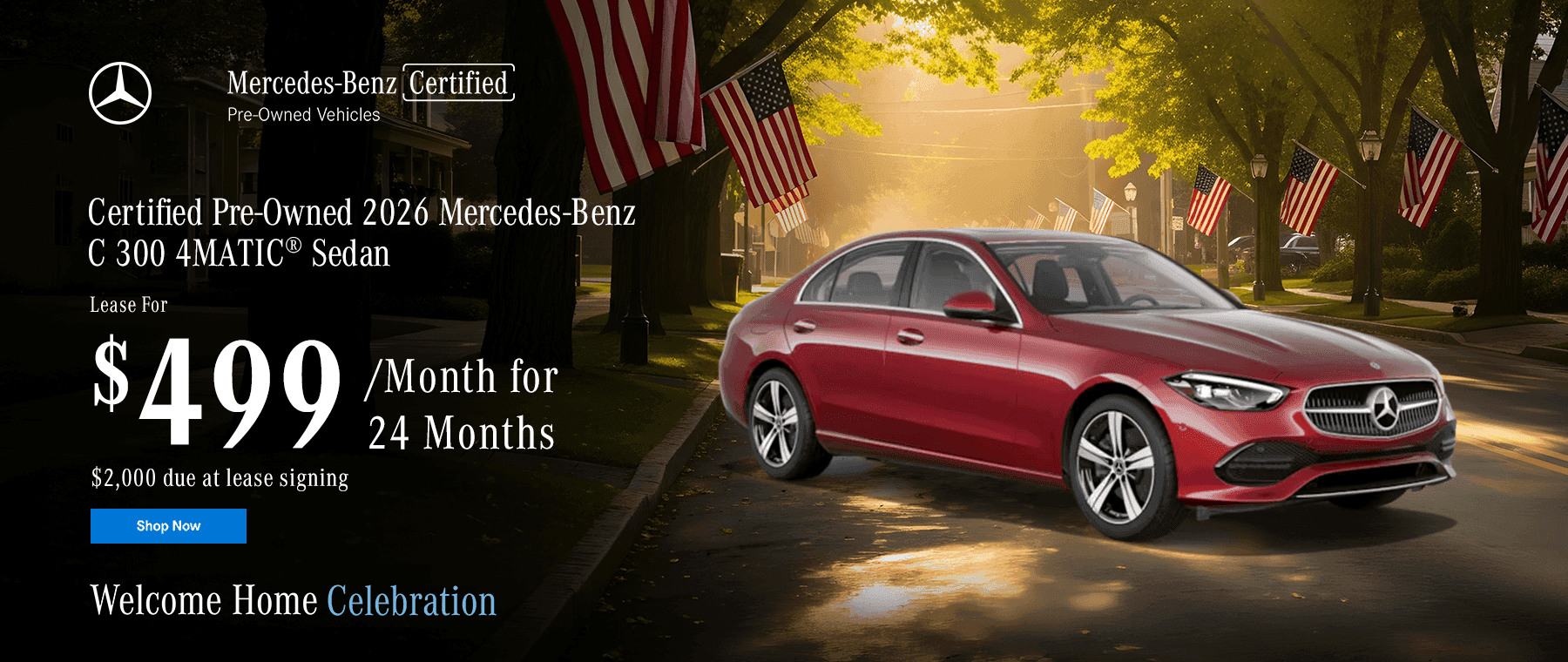 2026 Mercedes-Benz C 300 4MATIC® Sedan Subtext: Lease for $499/month for 24 months $2,000 due at lease signing